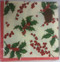 Caspari 'Holly and Berries' Ivory Napkin