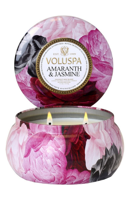 Voluspa Amaranth & Jasmine 2 Wick Tin Candle