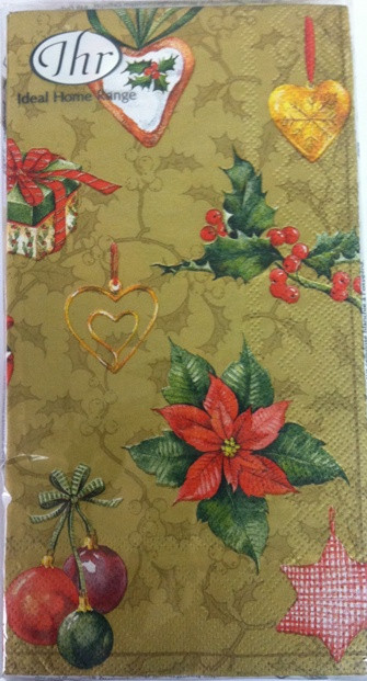 Ideal Home Range Feeling Christmas Gold Paper Guest Towels