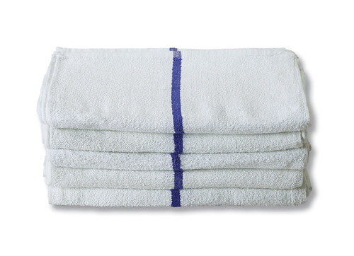 Premium Blue Stripe Bar Mop / Terry Towel 10 Pack