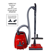 SEBO Airbelt K3 Red Canister Vacuum with Power Head 90687AM