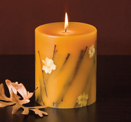Rosy Rings Honey Tobacco Botanical Candle 6.5" 200 hr.