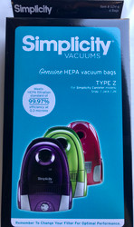 Simplicity HEPA Media Bags for Compact Canisters Jack, Jill and Snap SZH-6