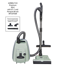 SEBO Airbelt K3 Pastel Mint Canister Vacuum with Power Head 91697AM