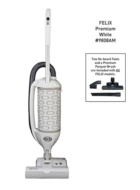 SEBO Felix Premium White Upright Vacuum Cleaner 9808AM