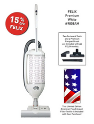 SEBO Felix Premium White Upright Vacuum Cleaner 9808AM