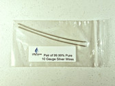 10 gauge 9999 Pure Silver Wire Two 6-inch Wires