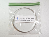 10 gauge 9999 Pure Silver Wire 24" Length