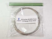 10 gauge 9999 Pure Silver Wire 60" Length