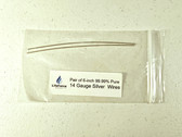 14 gauge 9999 Pure Silver Wire Two 6-inch Wires