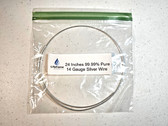 14 gauge 9999 Pure Silver Wire 24" Length