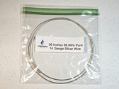 14 gauge 9999 Pure Silver Wire 36" Length