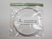 14 gauge 9999 Pure Silver Wire 48" Length