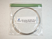 14 gauge 9999 Pure Silver Wire 60" Length