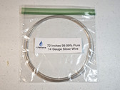 14 gauge 9999 Pure Silver Wire 72" Length