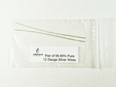 12 gauge 9999 Pure Silver Wire Two 6-inch Wires