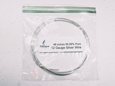 12 gauge 9999 Pure Silver Wire 48" Length