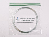 12 gauge 9999 Pure Silver Wire 72" Length