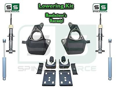 16 18 Silverado Sierra 4 7 Drop Lowering Kit Stamped Alum Arms Struts Shocks Spindle Source