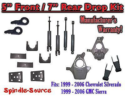 1999-2006 Silverado Sierra 1500 2/" Lowering Drop Spindles knuckles Kit