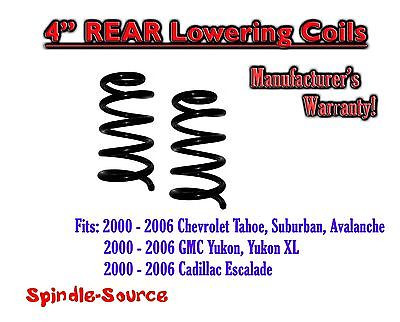 00 06 Chevy Gmc Suv 4 Drop Lowering Coils Springs Suburban Tahoe More Spindle Source