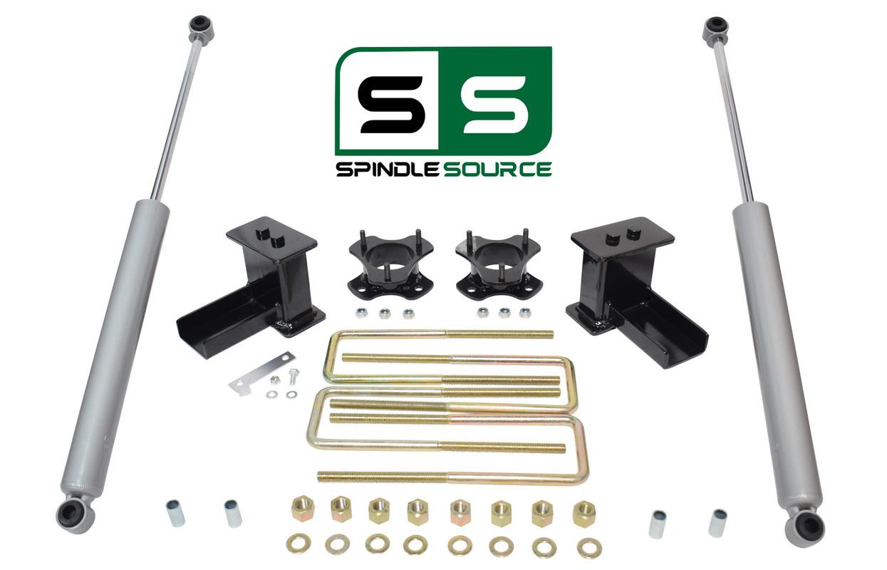 3"/3" STRUT SPACERS , BLOCKS, REAR SHOCKS KIT FITS 2004 2008 Ford F