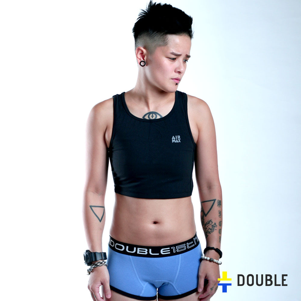 breathable high compression velcro chest binder half length