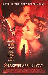 SHAKESPEARE IN LOVE original issue rolled double sided Regular 1-sheet movie poster