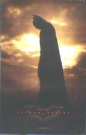 BATMAN BEGINS original issue rolled International Advance B 1-sheet movie poster
