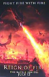 REIGN OF FIRE original issue rolled Advance 1-sheet movie poster