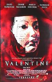 VALENTINE original issue rolled 1-sheet movie poster