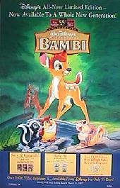BAMBI original issue rolled Video 1-sheet movie poster