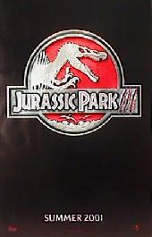 JURASSIC PARK III original issue double sided Advance 1-sheet movie poster