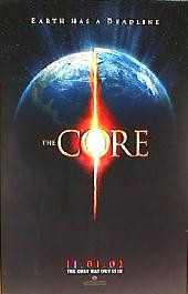 CORE,THE original issue rolled double sided Advance 1-sheet movie poster