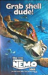 FINDING NEMO-TURTLE origina issue rolled 1-sheet movie poster