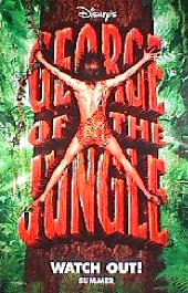 GEORGE OF THE JUNGLE original issue rolled double sided Advance 1-sheet movie poster