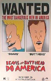BEAVIS AND BUTT-HEAD DO AMERICA original issue rolled Advance 1-sheet movie poster
