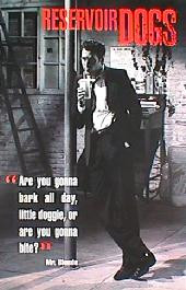 RESERVOIR DOGS original issue rolled black & white promo H movie poster