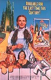 WIZARD OF OZ original issue rolled Video 1-sheet movie poster