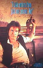 STAR WARS original issue rolled Promo Han Solo movie poster