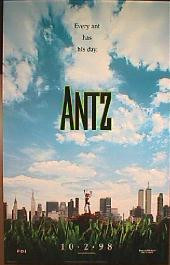 ANTZ original issue rolled double sided Advance C 1-sheet movie poster