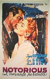 NOTORIOUS theatrical issue rolled Italian Reprint 1-sheet movie poster