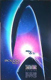STAR TREK 7 original issue rolled  double sided Advance 1-sheet movie poster