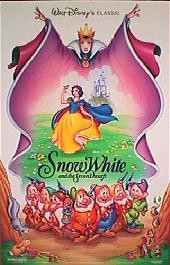 SNOW WHITE and the seven dwarfs original issue rolled double sided 1-sheet movie poster