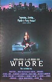 WHORE original issue rolled double sided 1-sheet movie poster