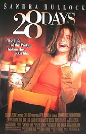 28 DAYS original issue rolled double sided 1-sheet movie poster