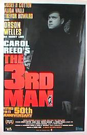 THE 3RD MAN original issue rolled 50th anniversary 1-sheet movie poster