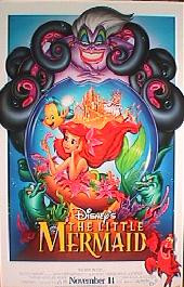LITTLE MERMAID original issue rolled double sided regular 1-sheet movie poster
