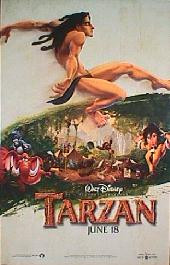 TARZAN original issue rolled double sided advance B 1-sheet movie poster