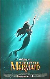 LITTLE MERMAID 1997 original issue rolled double sided advance 1-sheet movie poster